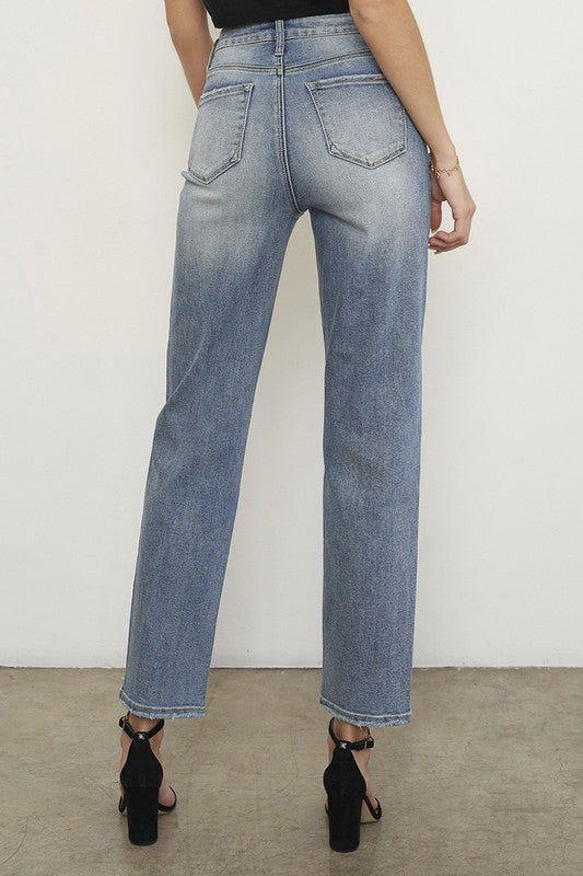 Insane Gene High Rise Cross Overed Girlfriend Jeans us.meeeshop - 