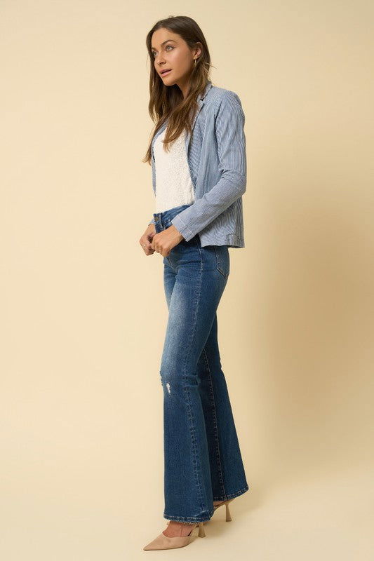 Insane Gene High Rise Flare Jeans us.meeeshop - 