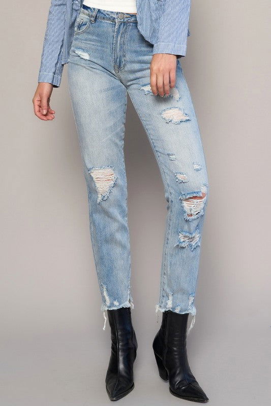 Insane Gene High Rise Girlfriend Jeans us.meeeshop - 