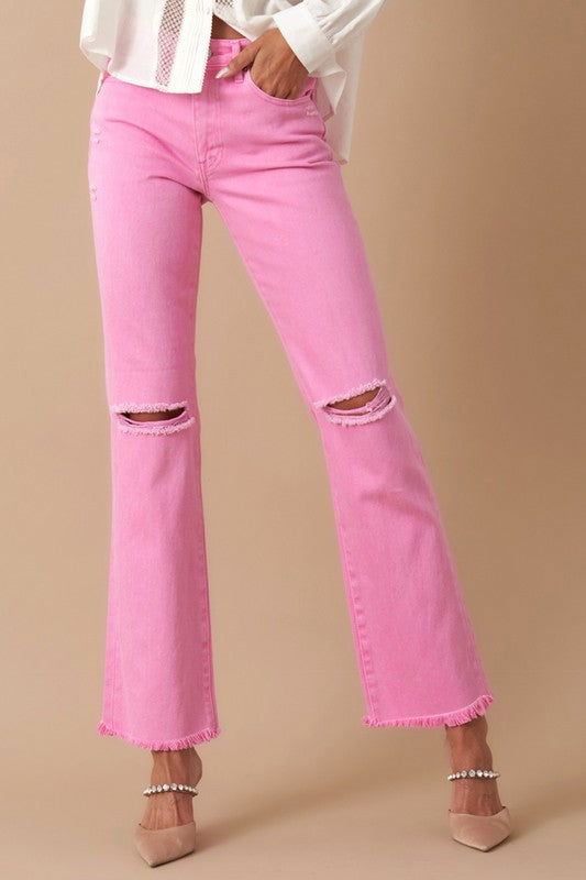 Insane Gene High Rise Slim Straight Jeans us.meeeshop - 