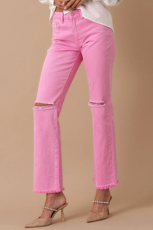 Insane Gene High Rise Slim Straight Jeans us.meeeshop - 