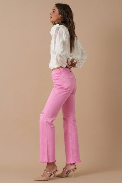 Insane Gene High Rise Slim Straight Jeans us.meeeshop - 