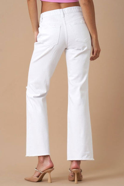 Insane Gene High Rise Slim Straight Jeans us.meeeshop - 