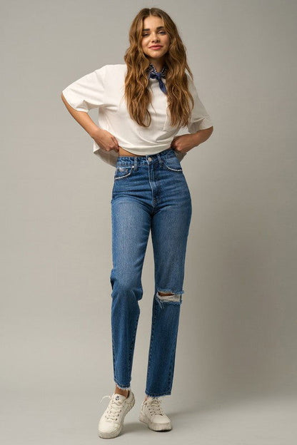 Insane Gene High Rise Straight Jeans us.meeeshop - 