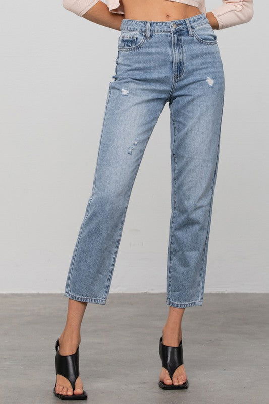 Insane Gene High Rise Straight Jeans us.meeeshop - 