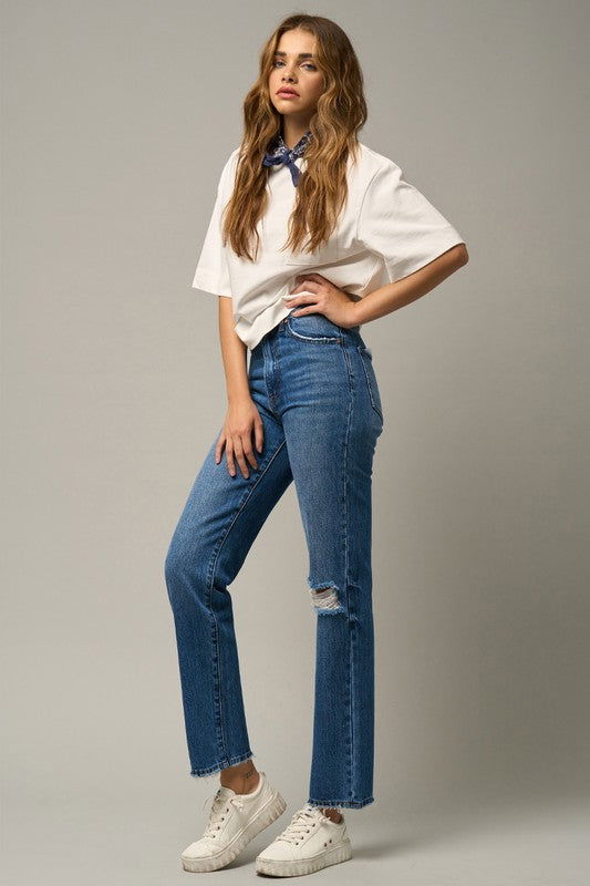 Insane Gene High Rise Straight Jeans us.meeeshop - 