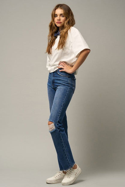 Insane Gene High Rise Straight Jeans us.meeeshop - 