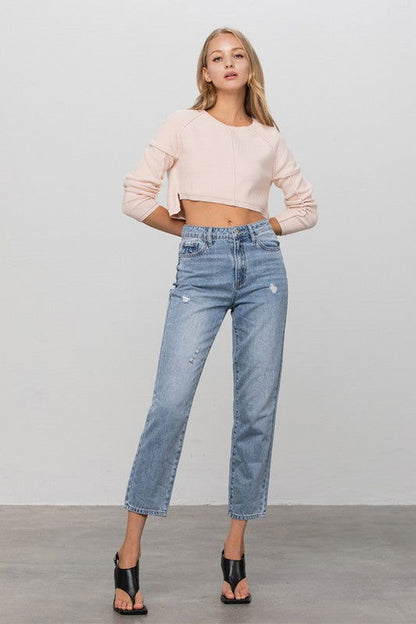 Insane Gene High Rise Straight Jeans us.meeeshop - Pants