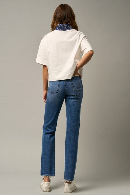 Insane Gene High Rise Straight Jeans us.meeeshop - 