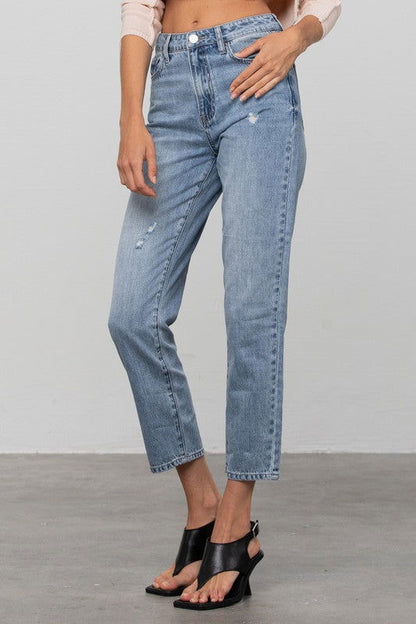 Insane Gene High Rise Straight Jeans us.meeeshop - 