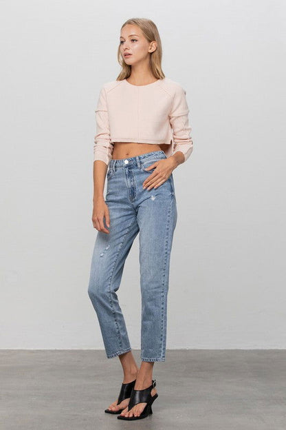 Insane Gene High Rise Straight Jeans us.meeeshop - 