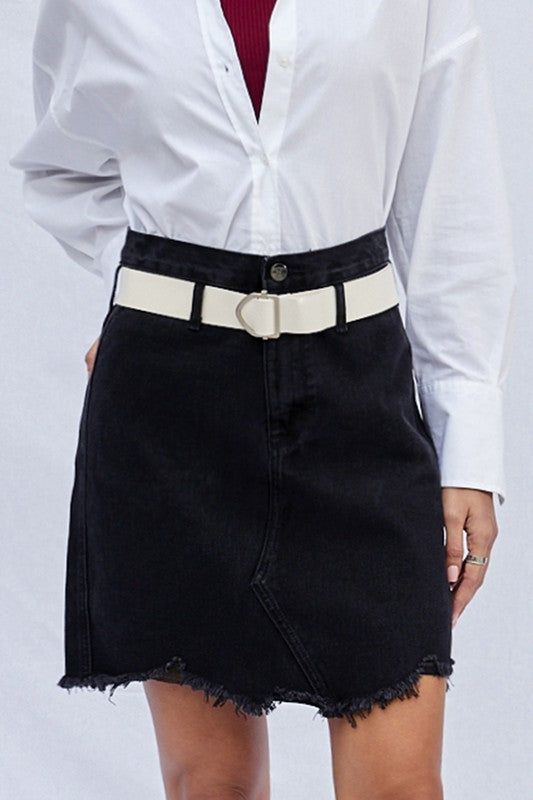 Insane Gene High Waist Premium Mini Skirt With Belt us.meeeshop - 