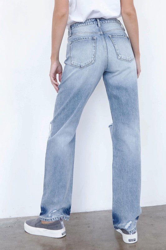 Insane Gene High Waisted Loose Straight Jeans us.meeeshop - 