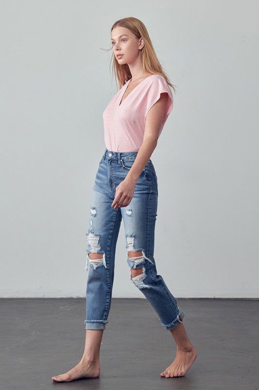 Insane Gene Mid-Rise Ankle Boyfriend Jeans us.meeeshop - 