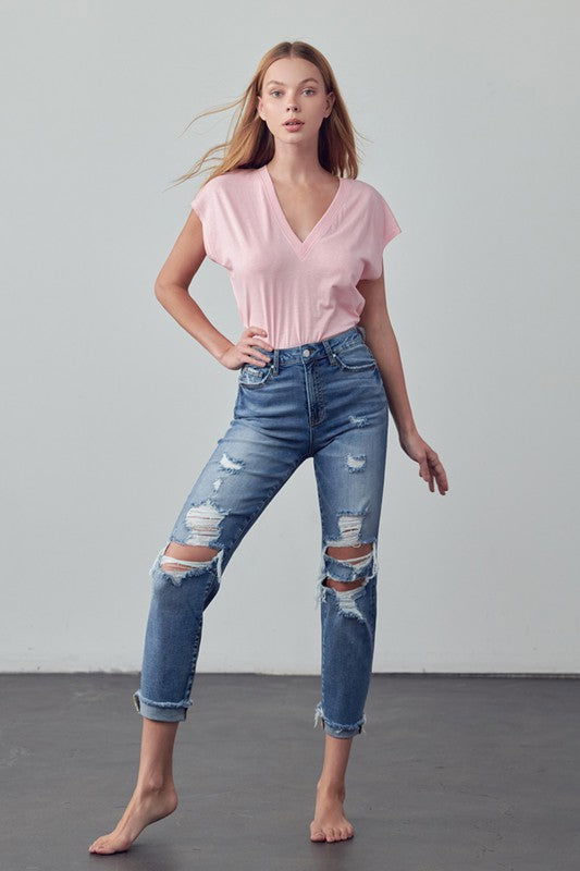 Insane Gene Mid-Rise Ankle Boyfriend Jeans us.meeeshop - Pants