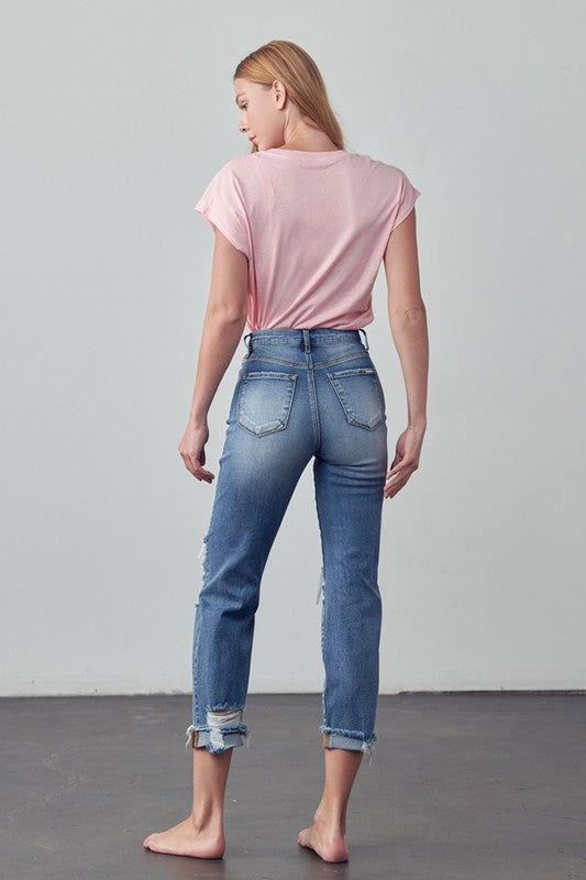 Insane Gene Mid-Rise Ankle Boyfriend Jeans us.meeeshop - 