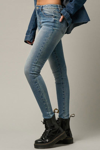 Insane Gene Mid-Rise Basic Ankle Skinny Jeans us.meeeshop - 