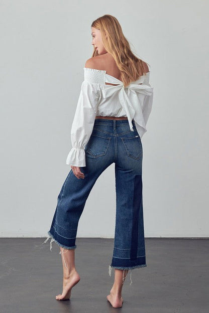 Insane Gene Mid-Rise Crop Flare Jeans us.meeeshop - 