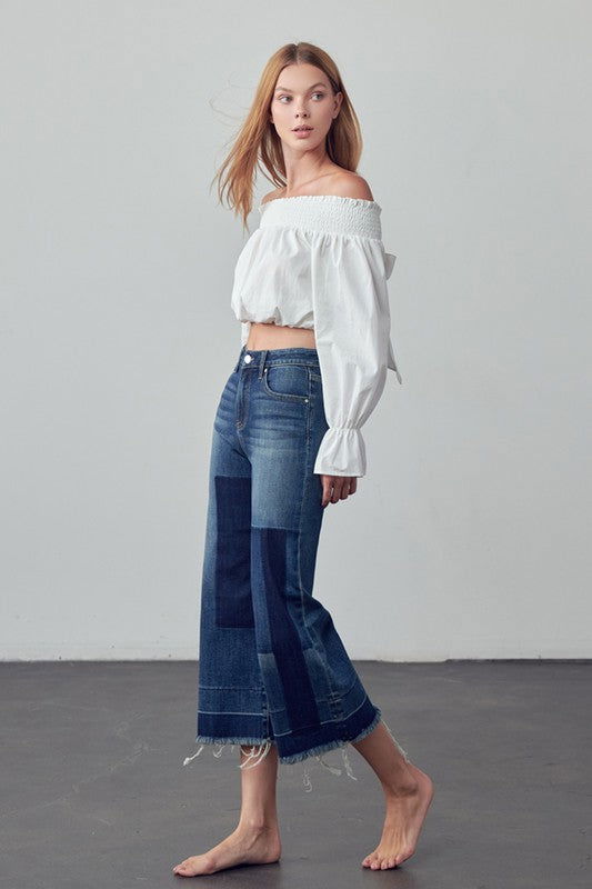 Insane Gene Mid-Rise Crop Flare Jeans us.meeeshop - 