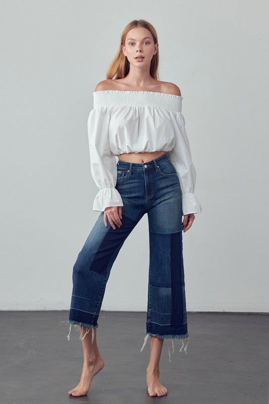 Insane Gene Mid-Rise Crop Flare Jeans us.meeeshop - Pants