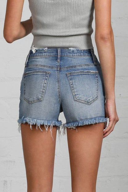 Insane Gene Mid-Rise Distressed Shorts us.meeeshop - 