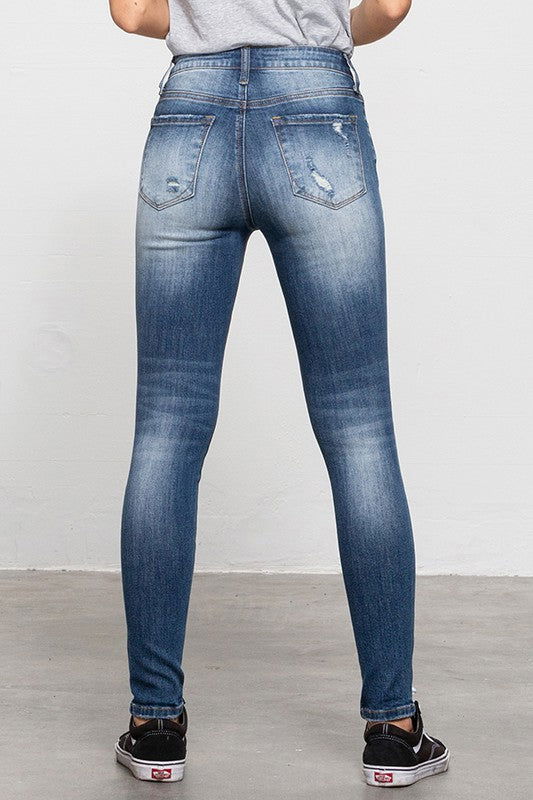 Insane Gene Mid-Rise Premium Body Distressed Ankle Skinny us.meeeshop - 