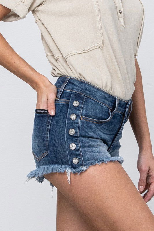 Insane Gene Mid Rise Shorts With Side Snap Buttons us.meeeshop - 