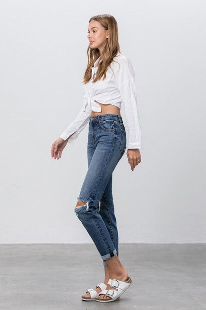 Insane Gene Mid-Rise Slim Boyfriend Jeans us.meeeshop - 