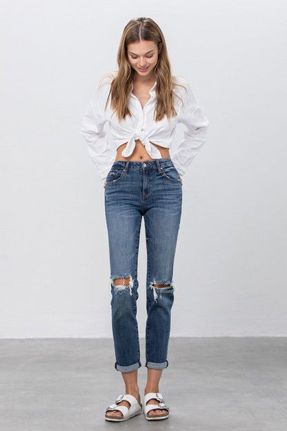 Insane Gene Mid-Rise Slim Boyfriend Jeans us.meeeshop - 