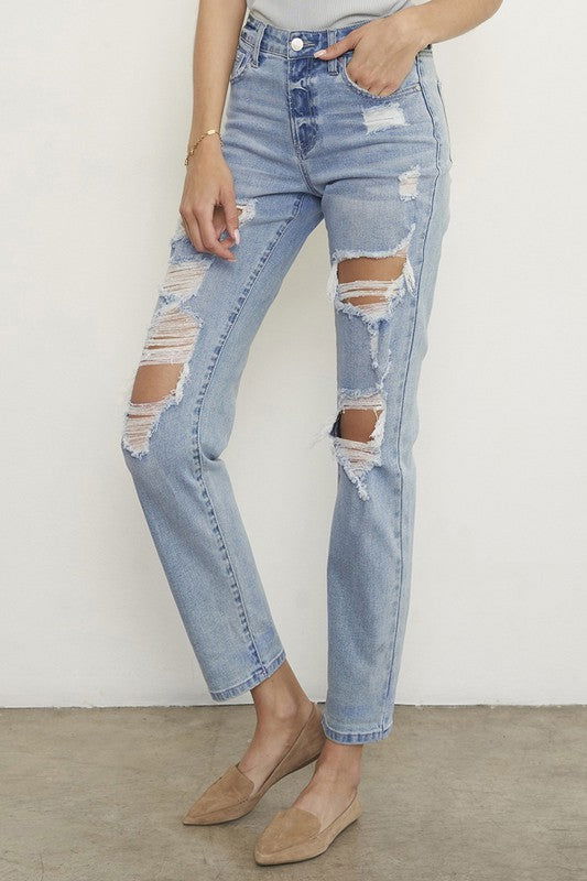 Insane Gene Mid Rise Slim Boyfriend Jeans us.meeeshop - 