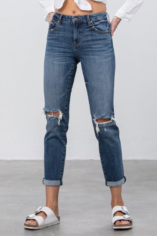 Insane Gene Mid-Rise Slim Boyfriend Jeans us.meeeshop - 