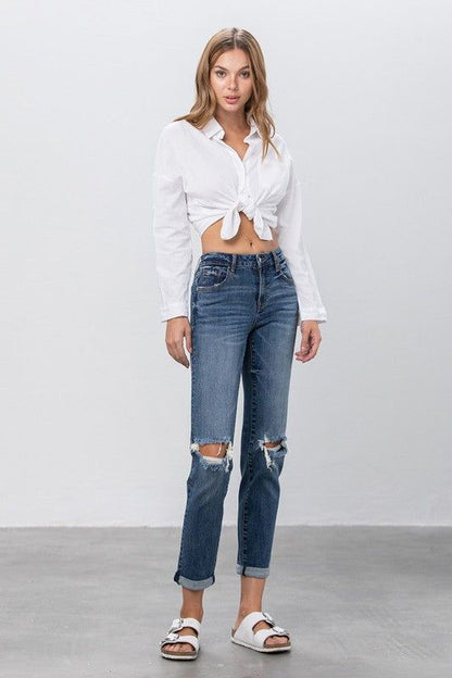 Insane Gene Mid-Rise Slim Boyfriend Jeans us.meeeshop - 