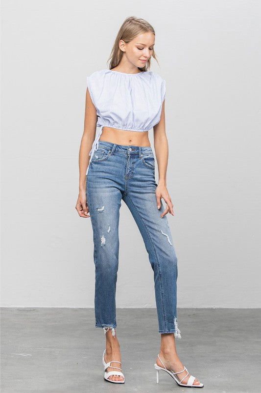 Insane Gene Mid Rise Slim Girlfriend Jeans us.meeeshop - 