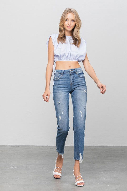 Insane Gene Mid Rise Slim Girlfriend Jeans us.meeeshop - 