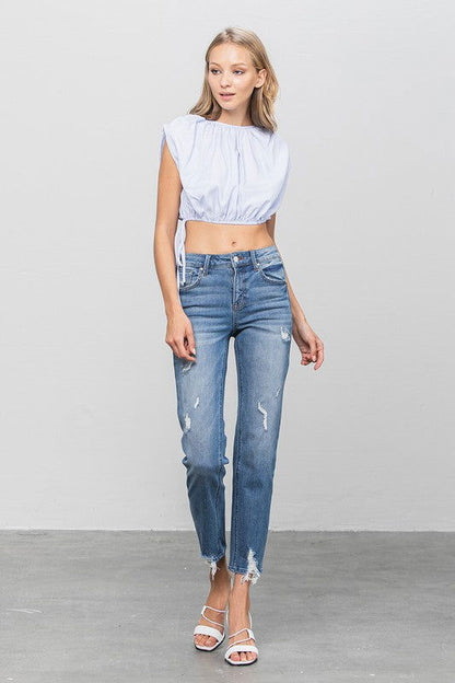 Insane Gene Mid Rise Slim Girlfriend Jeans us.meeeshop - 