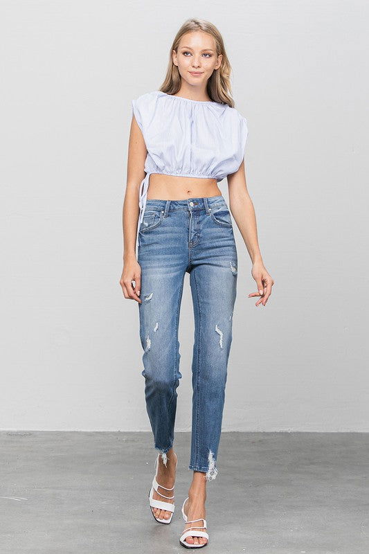 Insane Gene Mid Rise Slim Girlfriend Jeans us.meeeshop - 