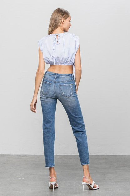 Insane Gene Mid Rise Slim Girlfriend Jeans us.meeeshop - 