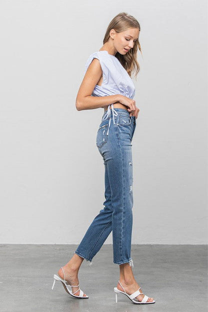 Insane Gene Mid Rise Slim Girlfriend Jeans us.meeeshop - 