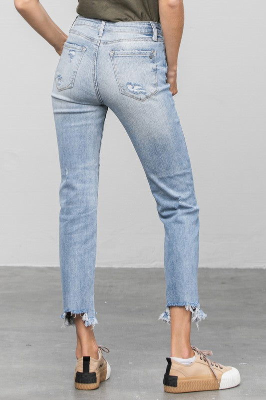 Insane Gene Mid Waist Straight Jeans us.meeeshop - 