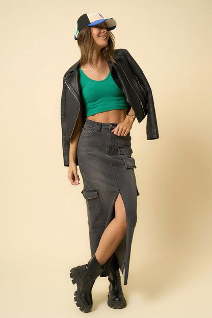 Insane Gene Super Maxi Cargo Skirt us.meeeshop - 