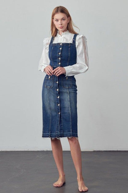 Insane Gene Suspenders Denim Skirt us.meeeshop - 