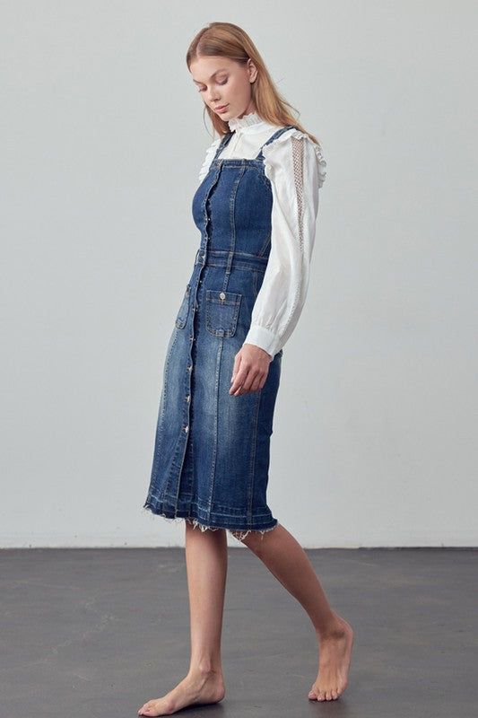 Insane Gene Suspenders Denim Skirt us.meeeshop - 