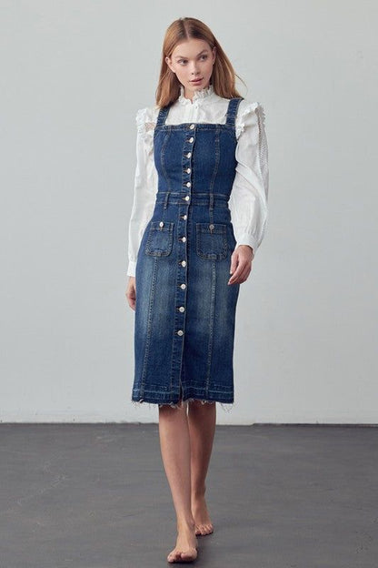 Insane Gene Suspenders Denim Skirt us.meeeshop - 