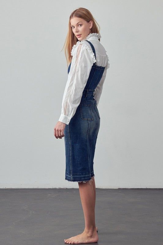 Insane Gene Suspenders Denim Skirt us.meeeshop - 