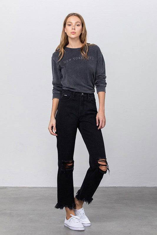 Insane Gene Destroyed Straight Jeans - us.meeeshop