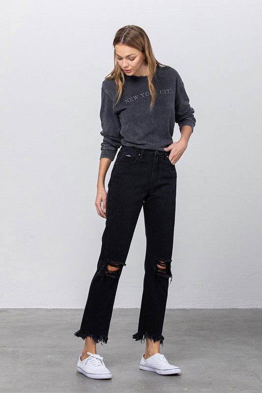 Insane Gene Destroyed Straight Jeans - us.meeeshop