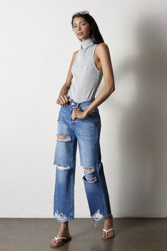 Insane Gene Estructed Straight Jeans - us.meeeshop