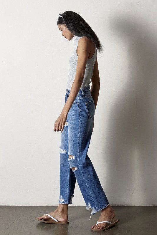 Insane Gene Estructed Straight Jeans - us.meeeshop