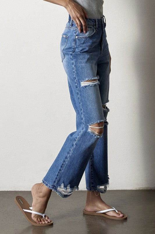 Insane Gene Estructed Straight Jeans - us.meeeshop