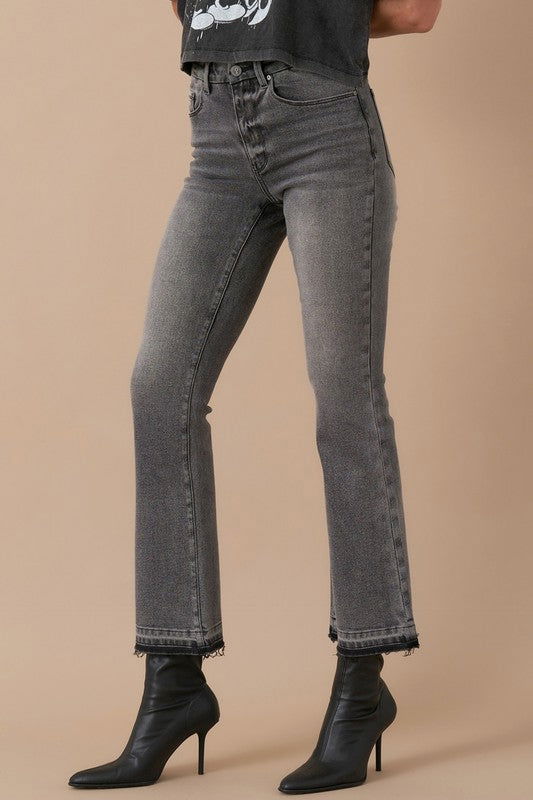 Women's Insane Gene High Rise Crop Boot Denim Jeans - us.meeeshop